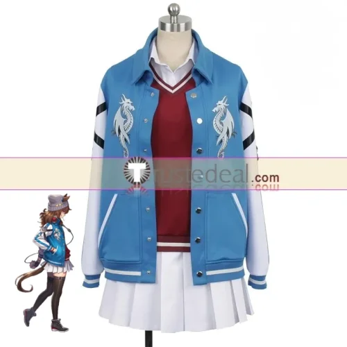 Uma Musume Pretty Derby Nakayama Sirius Symboli Mejiro Bright Stage Festa Racing Outfit Starting Future Blue White Cosplay Costume