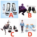 NU Carnival Eiden Young Black White Cosplay Shoes Boots