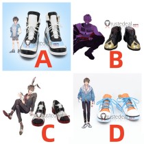 NU Carnival Eiden Young Black White Cosplay Shoes Boots