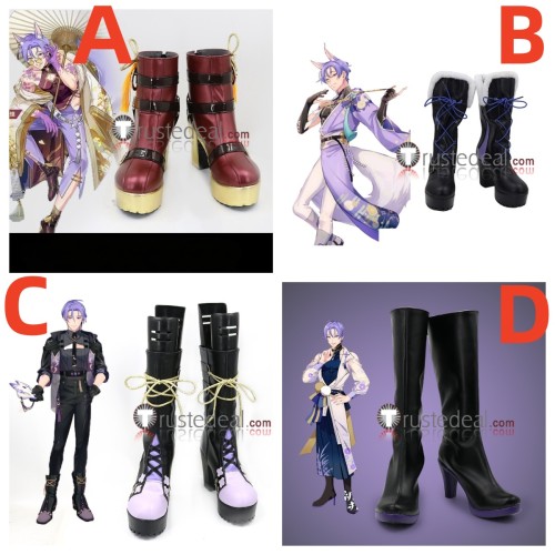 NU Carnival Kuya Black Red Cosplay Shoes Boots
