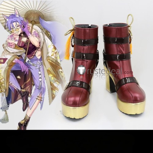 NU Carnival Kuya Black Red Cosplay Shoes Boots