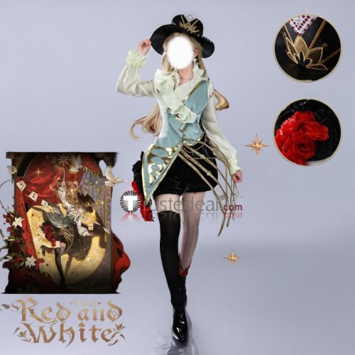 Reverse 1999 Melania Red and White Suit Cosplay Costume