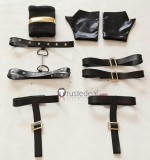 NU Carnival Garu Black Aster Pink Outfit Cosplay Costume