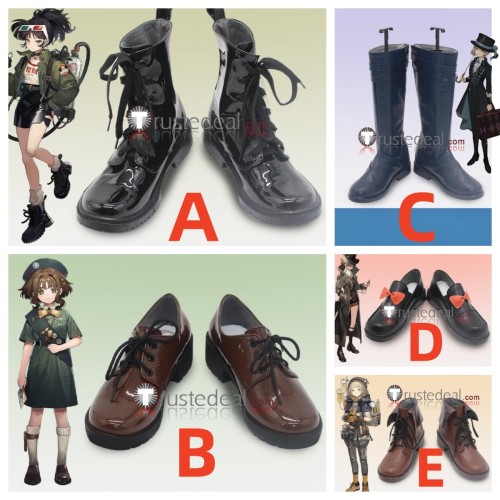 Reverse 1999 An-an Lee Eagle Vertin Oliver Fog Ezra Brown Black Cosplay Shoes Boots