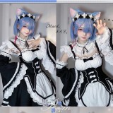 ICOS Re Zero Kara Hajimeru Isekai Seikatsu Twins Rem Ram Lolita Maid Cosplay Costume