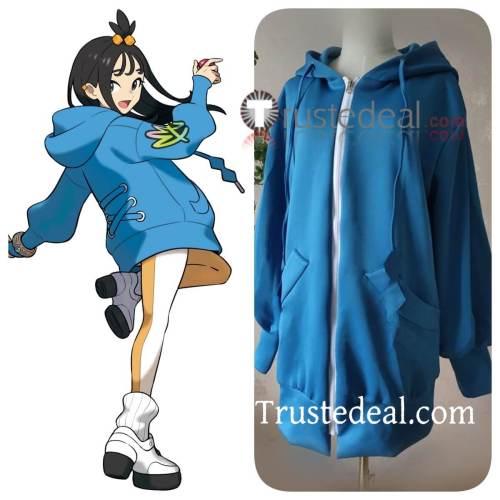 Pokemon Legends Z-A ZA Lida Blue Hoodie Cosplay Costume