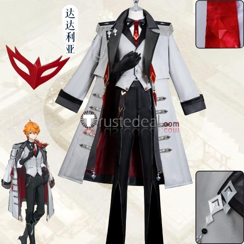 Genshin Impact Resplendent Feast Tartaglia Childe Diluc Black Suit Cosplay Costume