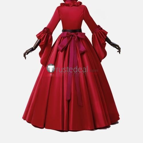 Identity V Bloody Queen Mary Red Formal Dress Cosplay Costume 2