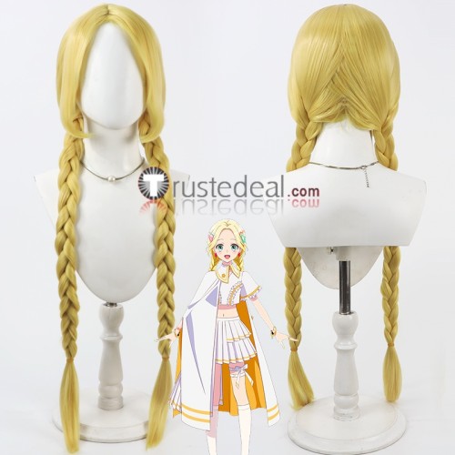 Maebashi Witches Choco Mitsumata Azu Niisato Blonde Grey Cosplay Wig