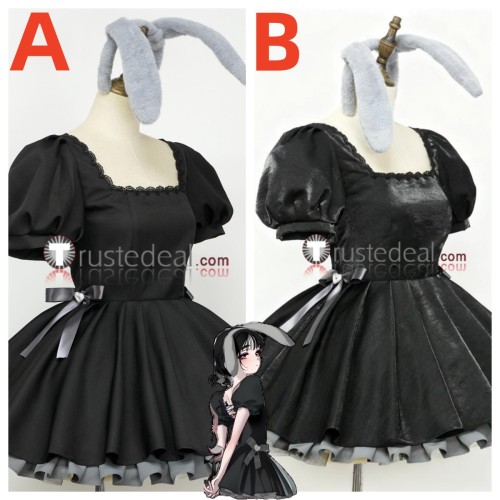 Alien Stage 3rd Anniversary Rabbit Cafe Sua Black Dress Cosplay Costume
