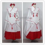 Anime Manga Miko Kimono Red White Cosplay Costume