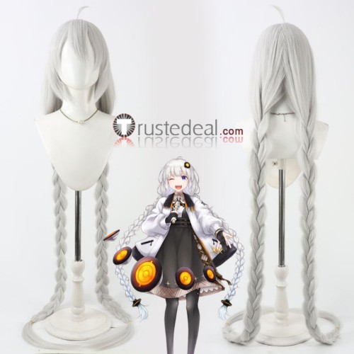 Vocaloid Vocalomakets Kizuna Akari Grey White 120cm Cosplay Wig