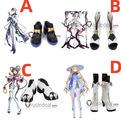 Wuthering Wave Xiangli Yao Camellya Lumi Phoebe Black White Cosplay Shoes Boots