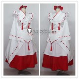 Anime Manga Miko Kimono Red White Cosplay Costume