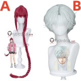 Sakamoto Days Lu Shaotang Kei Uzuki Red Silver Cosplay Wig