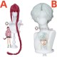 Sakamoto Days Lu Shaotang Kei Uzuki Red Silver Cosplay Wig
