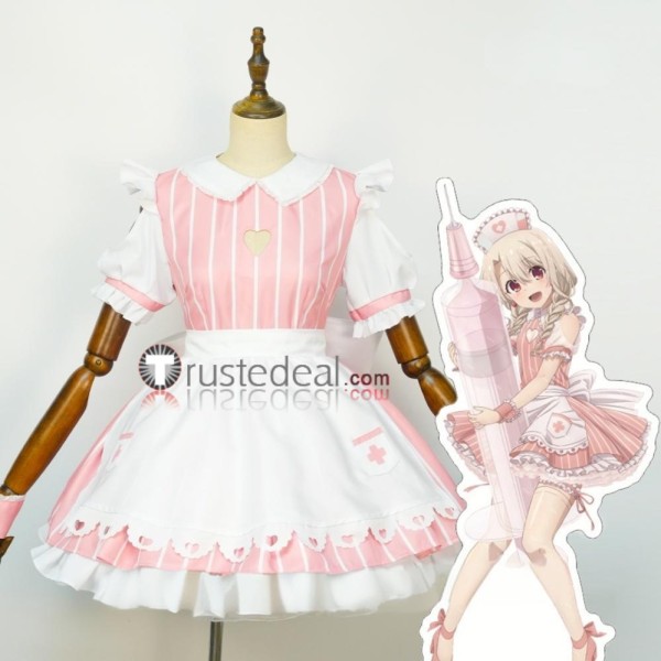 Fate Kaleid Liner Prisma Illya Pink Nurse Halloween Cosplay Costume