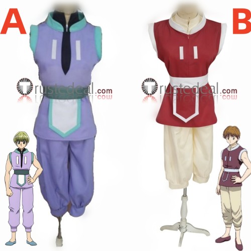 Hunter x Hunter Shalnark Purple Red Cosplay Costume