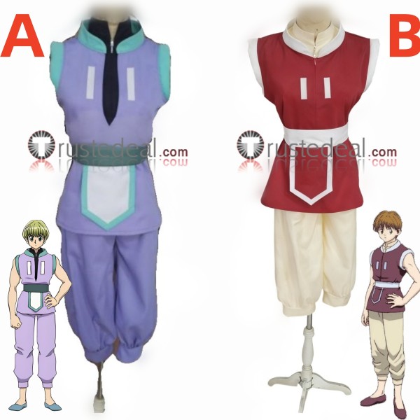 Hunter x Hunter Shalnark Purple Red Cosplay Costume