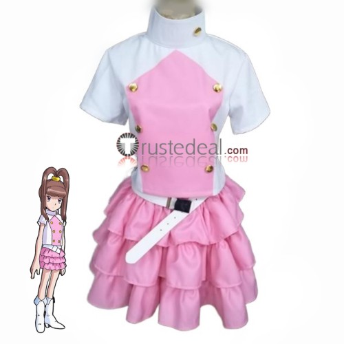 Digimon Fusion Nene Amano Pink Outfit Cosplay Costume