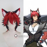 Zenless Zone Zero ZZZero Komano Manato Hoshimi Miyabi Red Black Styled Cosplay Wig