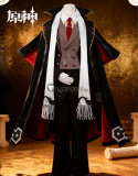Genshin Impact Resplendent Feast Tartaglia Childe Diluc Black Suit Cosplay Costume