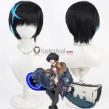 Guilty Gear Strive Unika Black Blue Styled Cosplay Wig