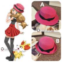 Pokemon X and Y Trainer Serena Pink Cosplay Straw Hat Accessory