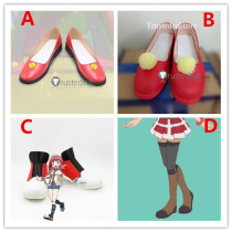 Pokemon XY Serena Whitney Akane Gym Leader Cosplay Red Shoes Boots