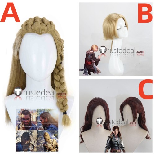 Assassin's Creed Eivor Varinsdottir Edward Kenway Élise de la Serre Blonde Brown Styled Cosplay Wig