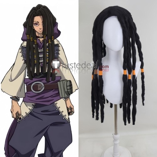 Gachiakuta Jabber Wonger Zodyl Typhon Rudo Surebrec Black Purple Silver Green Styled Cosplay Wig