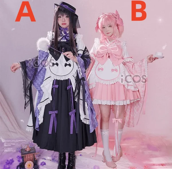 iCOS Puella Magi Madoka Magica Kaname Madoka Akemi Homura Kimono Cosplay Costume