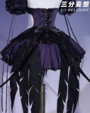 1/3 Delusion Puella Magi Madoka Magica Homura Akemi Symphony of Fate Purple Dress Cosplay Costume