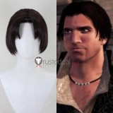 Assassin's Creed Arno Victor Dorian Ezio Auditore da Firenze Brown Black Pigtail Styled Cosplay Wig