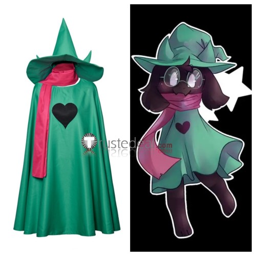 Undertale Deltarune Ralsei Halloween Green Outfit Cosplay Costume