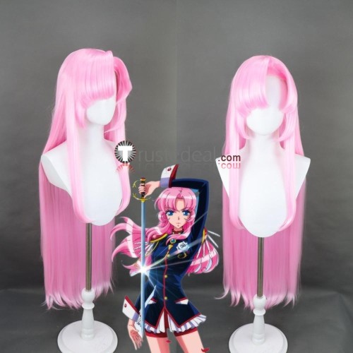 Revolutionary Girl Utena Tenjou Juri Arisugawa Pink Brown Styled Cosplay Wigs
