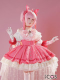 iCOS Puella Magi Madoka Magica Walpurgisnacht Rising Movie Kaname Madoka Pink Lolita Dress Cosplay Costume