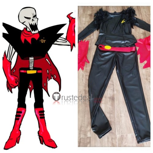 Underfell Papyrus Halloween Black Cosplay Costume Custom Size