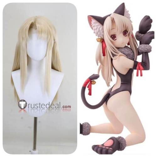 Fate Kaleid Liner Prisma Illya Beast Version Bunny Blonde Styled Cosplay Wig 70cm