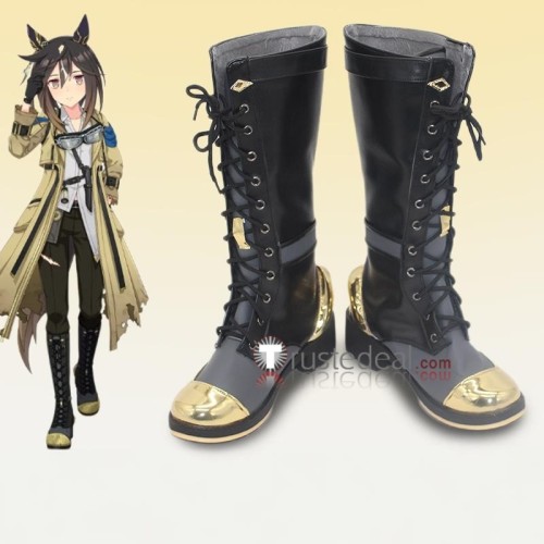 Uma Musume Pretty Derby Stay Gold Wonder Acute Hishi Miracle North Flight Black White Brown Cosplay Boots Shoes