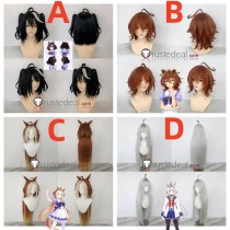 Uma Musume Pretty Derby Kitasan Black Agnes Tachyon Orfevre Oguri Cap Black Brown Grey Styled Cosplay Wig