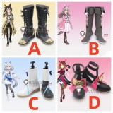 Uma Musume Pretty Derby Stay Gold Wonder Acute Hishi Miracle North Flight Black White Brown Cosplay Boots Shoes