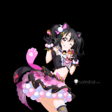 Love Live SR Cheerleader Cat Twin Tail Nico Yazawa Black Ponytails Riko Sakurauchi Red Styled Cosplay Wig