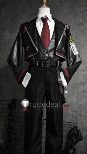 Limbus Company Outis Black Pleather Cosplay Costume Custom Size
