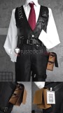 Limbus Company Yi Sang Gregor Black Pleather Cosplay Costume Custom Size