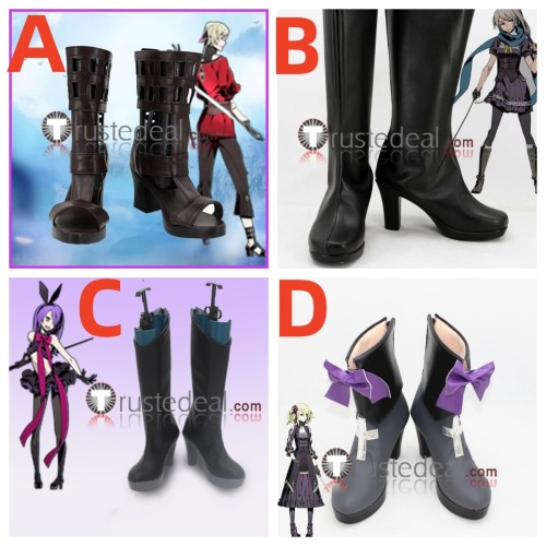 Unlight Juhani Rudia Stacia Sheri Rebirth Black Cosplay Shoes Boots