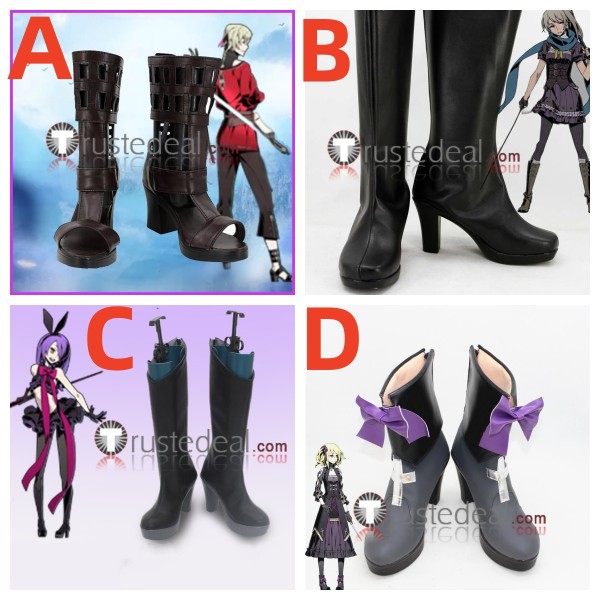 Unlight Juhani Rudia Stacia Sheri Rebirth Black Cosplay Shoes Boots