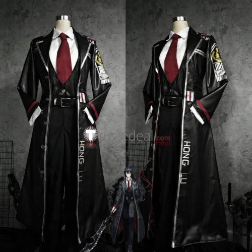 Limbus Company Hong Lu Black Pleather Cosplay Costume Custom Size