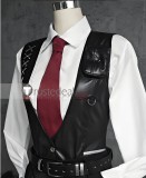 Limbus Company Outis Black Pleather Cosplay Costume Custom Size