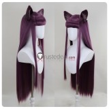 Unlight Chat d'argent Ayn Purple Styled Cosplay Wig